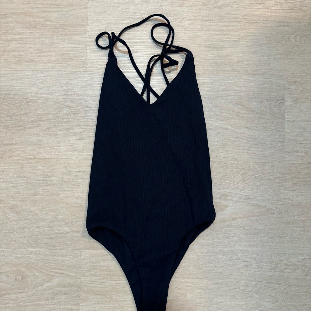 Women’s Black One Piece Swimsuit Fighting Eel